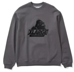 XLARGE Jumper 91 Slanted Logo Crew Charcoal