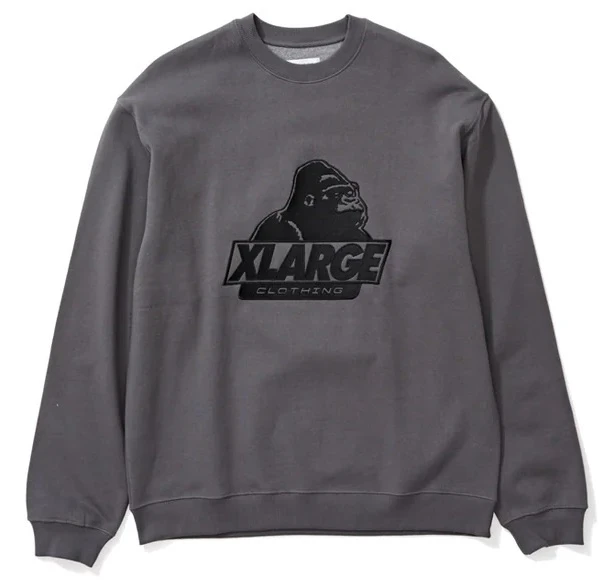 XLARGE Jumper 91 Slanted Logo Crew Charcoal 1 XLARGE Jumper 91 Slanted Logo Crew Charcoal