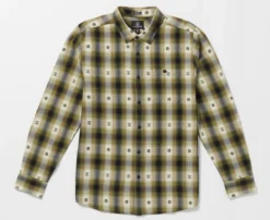 Volcom Shirt LS Skate Vitals Simon B Woven Expedition Green