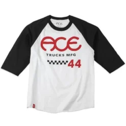 Ace Tee Raglan 415 White/Black