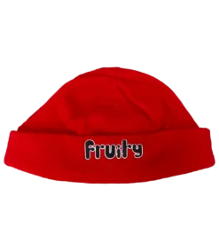 Fruity Beanie Polar Fleece Logo Red