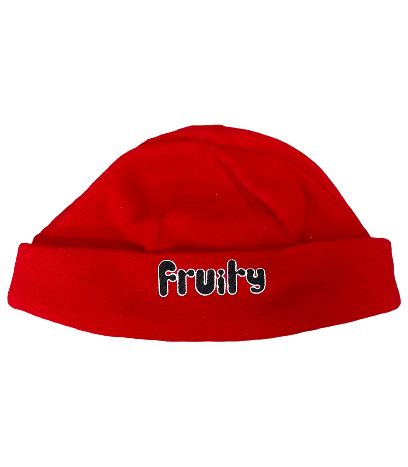Fruity Beanie Polar Fleece Logo Red 1 Fruity Beanie Polar Fleece Logo Red