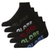 Globe Youth Socks Ankle Stealth 5pk Black US 2-8