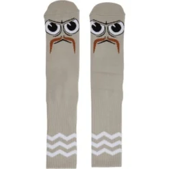 Toy Machine Socks Turtle Boy Stache Sock Grey
