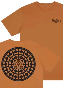 Traffic Tee Color Communications Collab Manhole Burnt Orange